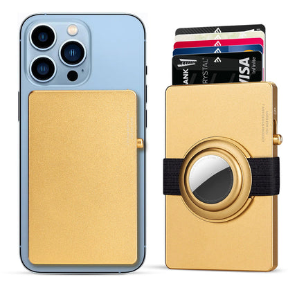 TOYFID All-Aluminum Pop Up Slide Rfid Slim Card Holder Wallet With Airtag Holder-7
