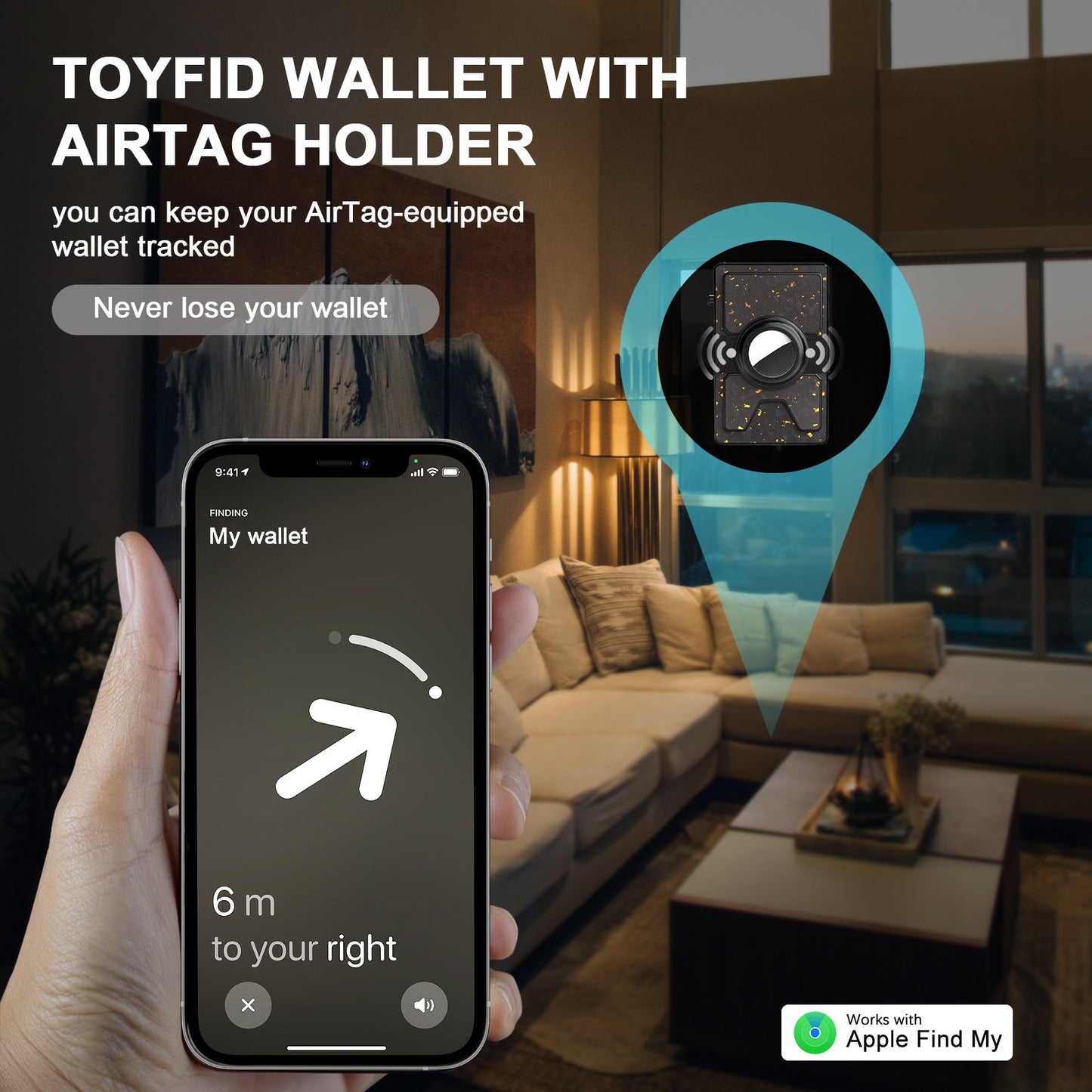 TOYFID Best Mens Forged Carbon Fiber Wallet with Airtag Holder & Expansion Board-1