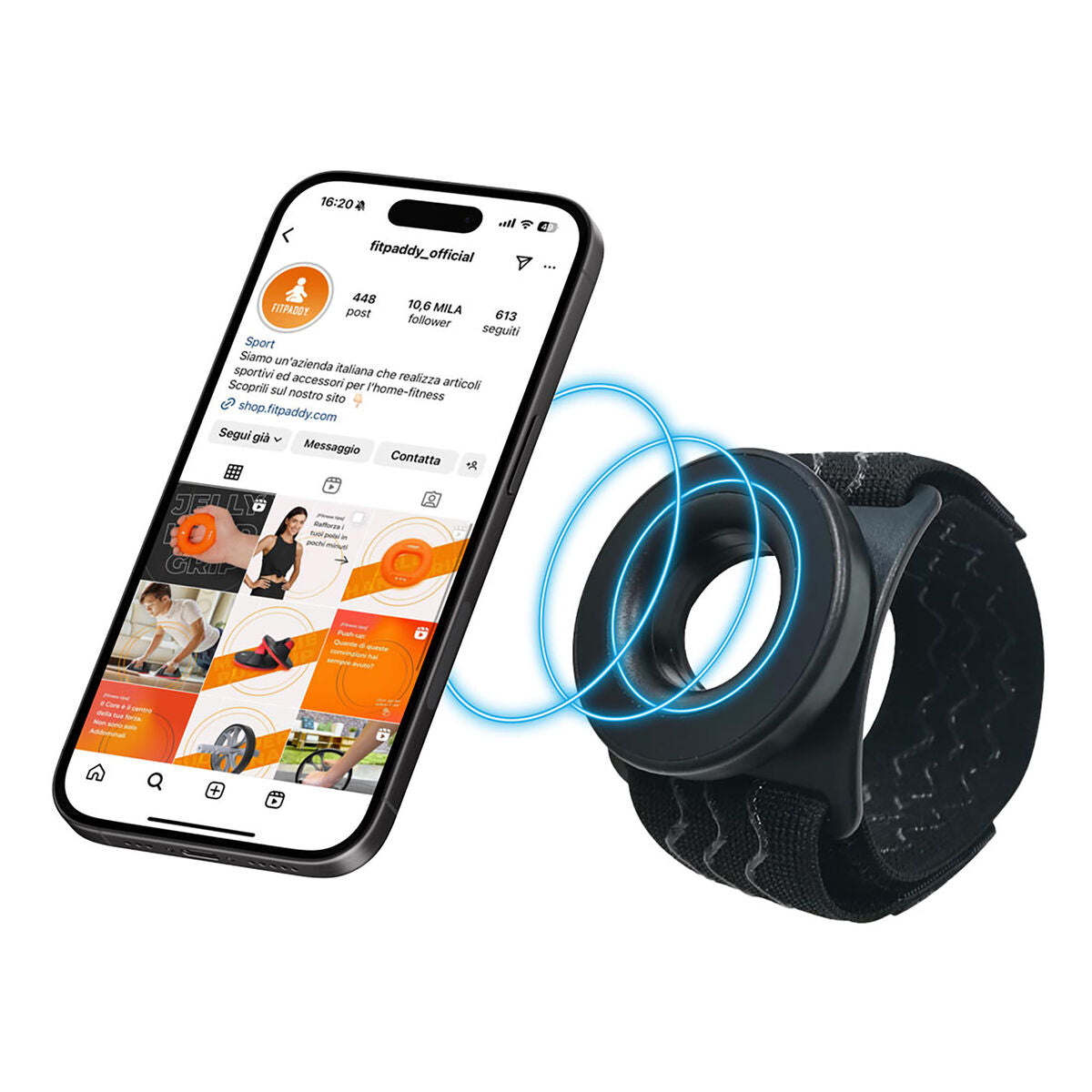 Sports bracelet Fitpaddy Black-0