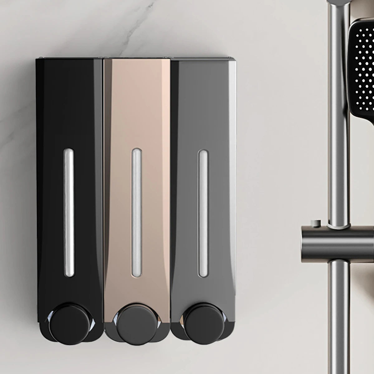 500ML soap dispenser wall mounted manual press soap box hand soap bottle large capacity shampoo shower gel bottle