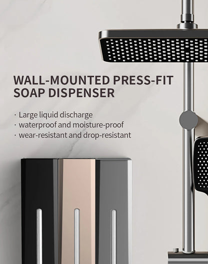 500ML soap dispenser wall mounted manual press soap box hand soap bottle large capacity shampoo shower gel bottle