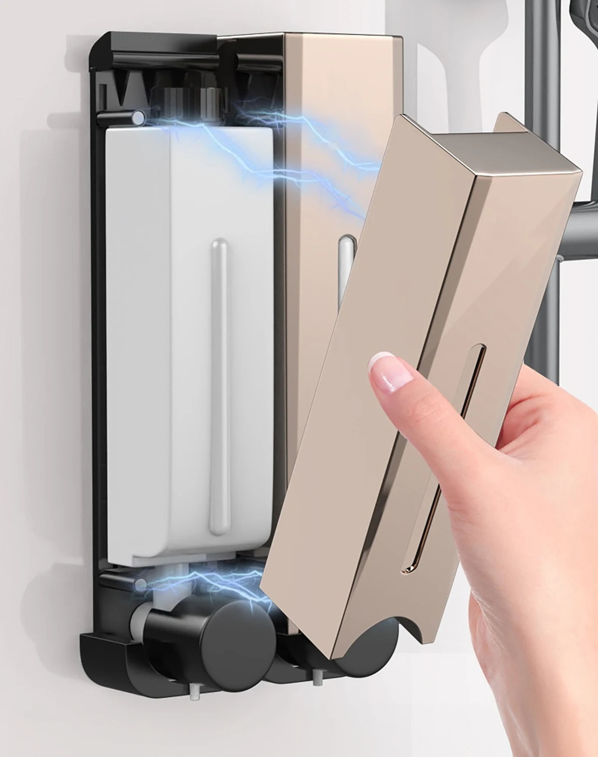 500ML soap dispenser wall mounted manual press soap box hand soap bottle large capacity shampoo shower gel bottle