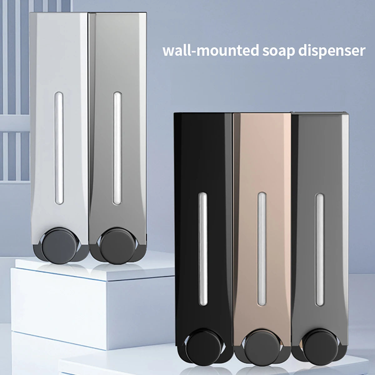 500ML soap dispenser wall mounted manual press soap box hand soap bottle large capacity shampoo shower gel bottle