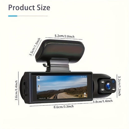 NNEDSZ 1080P Dual Dash Cam with Night Vision and G-Sensor - Motion Detection and Loop Recording-4